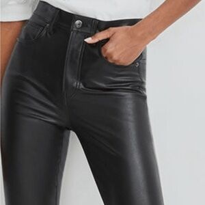 Veronica Beard Maera Skinny High Rise Vegan Leather Jeans
